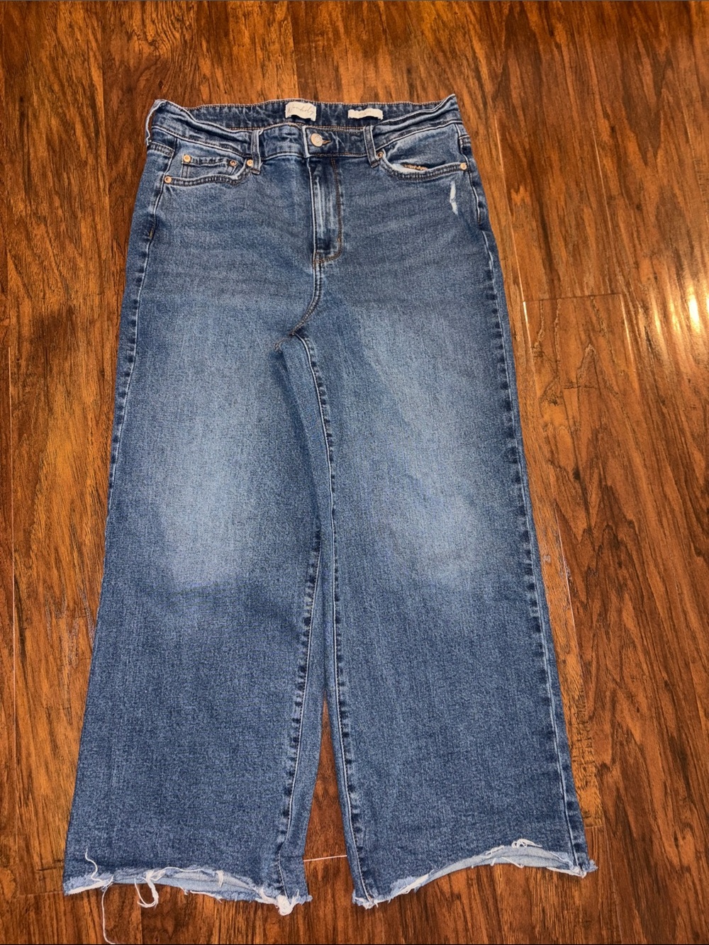 Wonderly Wide-Leg Jeans in Medium Blue Wash 10R